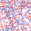 USA White with Red & Blue Splash